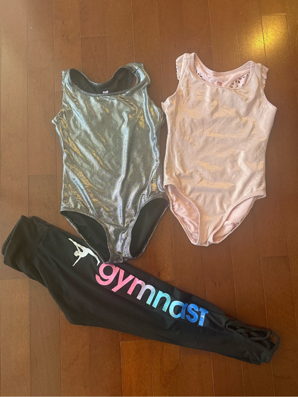 Justice Gymnastics leotard bundle and gymnastics leggings
